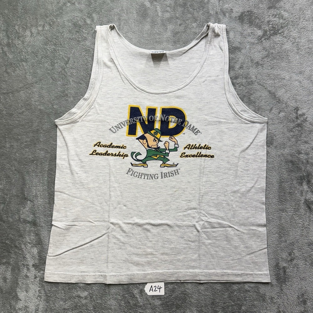 Vintage Savvy University Of Notre Dame Tank Top Size Large